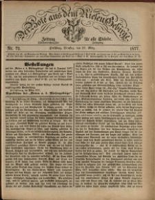 Der Bote aus dem Riesen-Gebirge : Zeitung f&uuml;r alle St&auml;nde, R. 65, 1877, nr 72