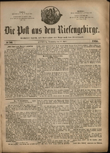 Die Post aus dem Riesengebirge, 1884, nr 90