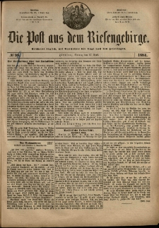 Die Post aus dem Riesengebirge, 1884, nr 99