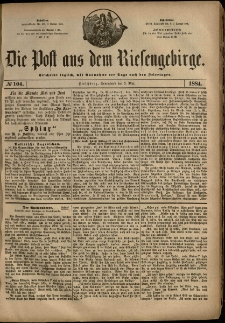 Die Post aus dem Riesengebirge, 1884, nr 104