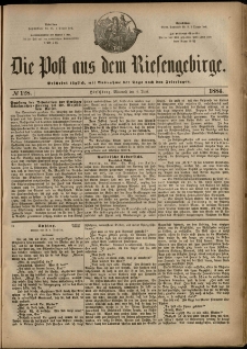 Die Post aus dem Riesengebirge, 1884, nr 128