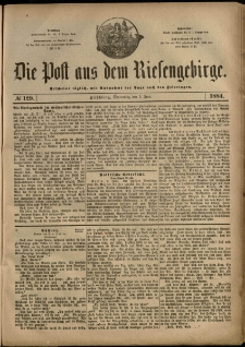 Die Post aus dem Riesengebirge, 1884, nr 129