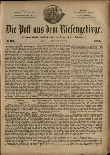 Die Post aus dem Riesengebirge, 1884, nr 134