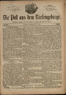 Die Post aus dem Riesengebirge, 1884, nr 147
