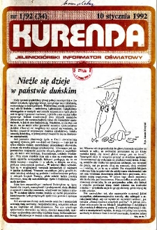 Kurenda : jeleniogórski informator oświatowy, 1992, nr 1 (34)