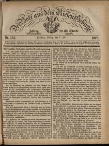 Der Bote aus dem Riesen-Gebirge : Zeitung f&uuml;r alle St&auml;nde, R. 65, 1877, nr 154