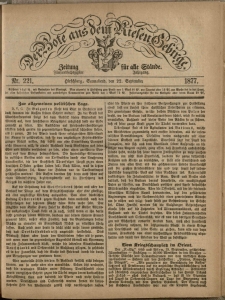 Der Bote aus dem Riesen-Gebirge : Zeitung für alle Stände, R. 65, 1877, nr 221
