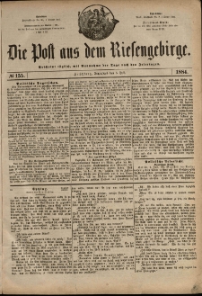 Die Post aus dem Riesengebirge, 1884, nr 155