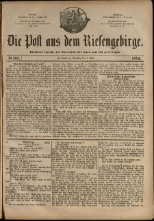 Die Post aus dem Riesengebirge, 1884, nr 157