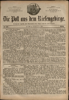 Die Post aus dem Riesengebirge, 1884, nr 158