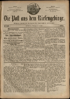 Die Post aus dem Riesengebirge, 1884, nr 162