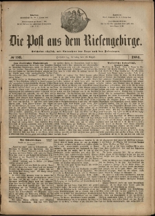 Die Post aus dem Riesengebirge, 1884, nr 193
