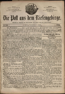 Die Post aus dem Riesengebirge, 1884, nr 239