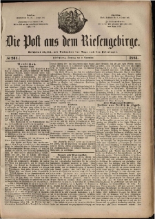 Die Post aus dem Riesengebirge, 1884, nr 264