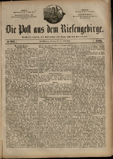 Die Post aus dem Riesengebirge, 1884, nr 282