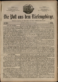 Die Post aus dem Riesengebirge, 1884, nr 290