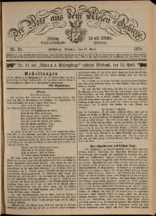 Der Bote aus dem Riesen-Gebirge : Zeitung für alle Stände, R. 66, 1878, nr 94