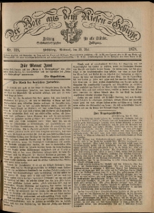 Der Bote aus dem Riesen-Gebirge : Zeitung f&uuml;r alle St&auml;nde, R. 66, 1878, nr 118