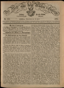 Der Bote aus dem Riesen-Gebirge : Zeitung für alle Stände, R. 66, 1878, nr 149
