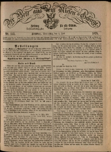 Der Bote aus dem Riesen-Gebirge : Zeitung f&uuml;r alle St&auml;nde, R. 66, 1878, nr 153