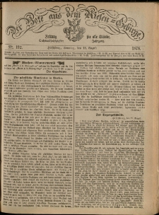 Der Bote aus dem Riesen-Gebirge : Zeitung für alle Stände, R. 66, 1878, nr 192