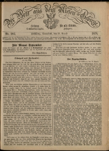 Der Bote aus dem Riesen-Gebirge : Zeitung für alle Stände, R. 66, 1878, nr 203