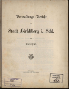 Verwaltungs-Bericht der Stadt Hirschberg i. Schl. für 1892/93
