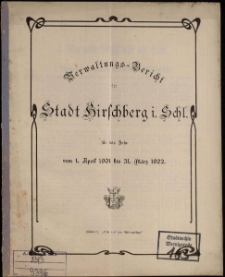 Verwaltungs-Bericht der Stadt Hirschberg i. Schl. für das Jahr vom 1. April 1901 bis 31. März 1902