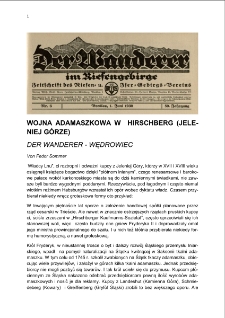 Wojna adamaszkowa w Hirschberg (Jeleniej Górze) : Der Wanderer - Wędrowiec [Dokument elektroniczny]