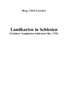 Landkarten in Schlesien [Dokument elektroniczny]