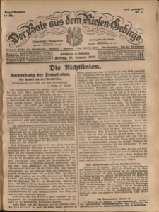 Der Bote aus dem Riesen-Gebirge : Zeitung für alle Stände, R. 115, 1927, nr 23