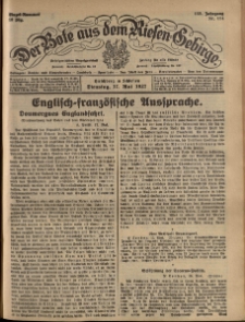 Der Bote aus dem Riesen-Gebirge : Zeitung für alle Stände, R. 115, 1927, nr 114