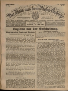 Der Bote aus dem Riesen-Gebirge : Zeitung für alle Stände, R. 115, 1927, nr 121