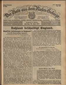 Der Bote aus dem Riesen-Gebirge : Zeitung für alle Stände, R. 115, 1927, nr 133