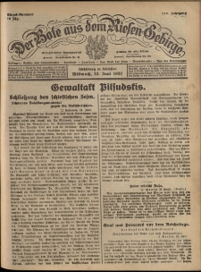Der Bote aus dem Riesen-Gebirge : Zeitung für alle Stände, R. 115, 1927, nr 143
