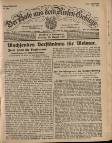 Der Bote aus dem Riesen-Gebirge : Zeitung für alle Stände, R. 115, 1927, nr 187