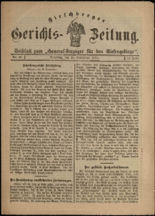Hirschberger Gerichts-Zeitung : Beiblatt zum „General-Anzeiger für das Riesengebirge”, 1911, Jg. 18, Nr. 46