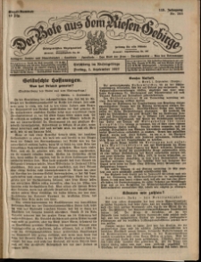 Der Bote aus dem Riesen-Gebirge : Zeitung für alle Stände, R. 115, 1927, nr 205