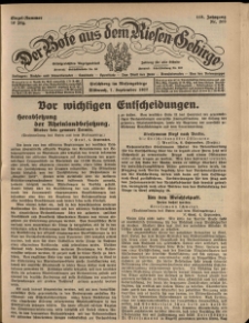 Der Bote aus dem Riesen-Gebirge : Zeitung für alle Stände, R. 115, 1927, nr 209