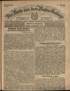 Der Bote aus dem Riesen-Gebirge : Zeitung für alle Stände, R. 115, 1927, nr 223