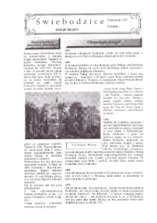 Świebodzice - Dzieje Miasta, 1997, nr 1 (1) [Dokument elektroniczny]