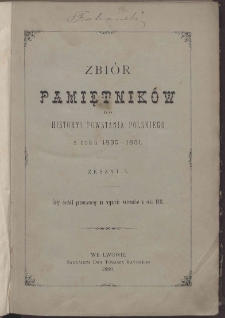 Zbiór pamiętników do historyi powstania polskiego z roku 1830-1831. Z. 1