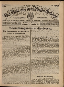 Der Bote aus dem Riesen-Gebirge : Zeitung für alle Stände, R. 115, 1927, nr 293