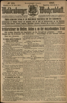 Waldenburger Wochenblatt, Jg. 63, 1917, nr 112