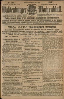 Waldenburger Wochenblatt, Jg. 63, 1917, nr 123