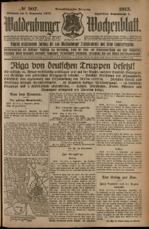 Waldenburger Wochenblatt, Jg. 63, 1917, nr 207