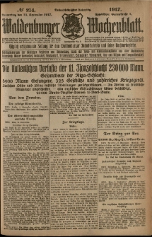 Waldenburger Wochenblatt, Jg. 63, 1917, nr 214