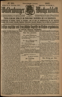 Waldenburger Wochenblatt, Jg. 63, 1917, nr 221