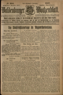 Waldenburger Wochenblatt, Jg. 63, 1917, nr 286
