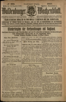 Waldenburger Wochenblatt, Jg. 63, 1917, nr 292